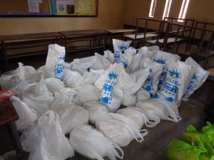 Packages of 10Kg maize flour. Packages of 10Kg maize flour.